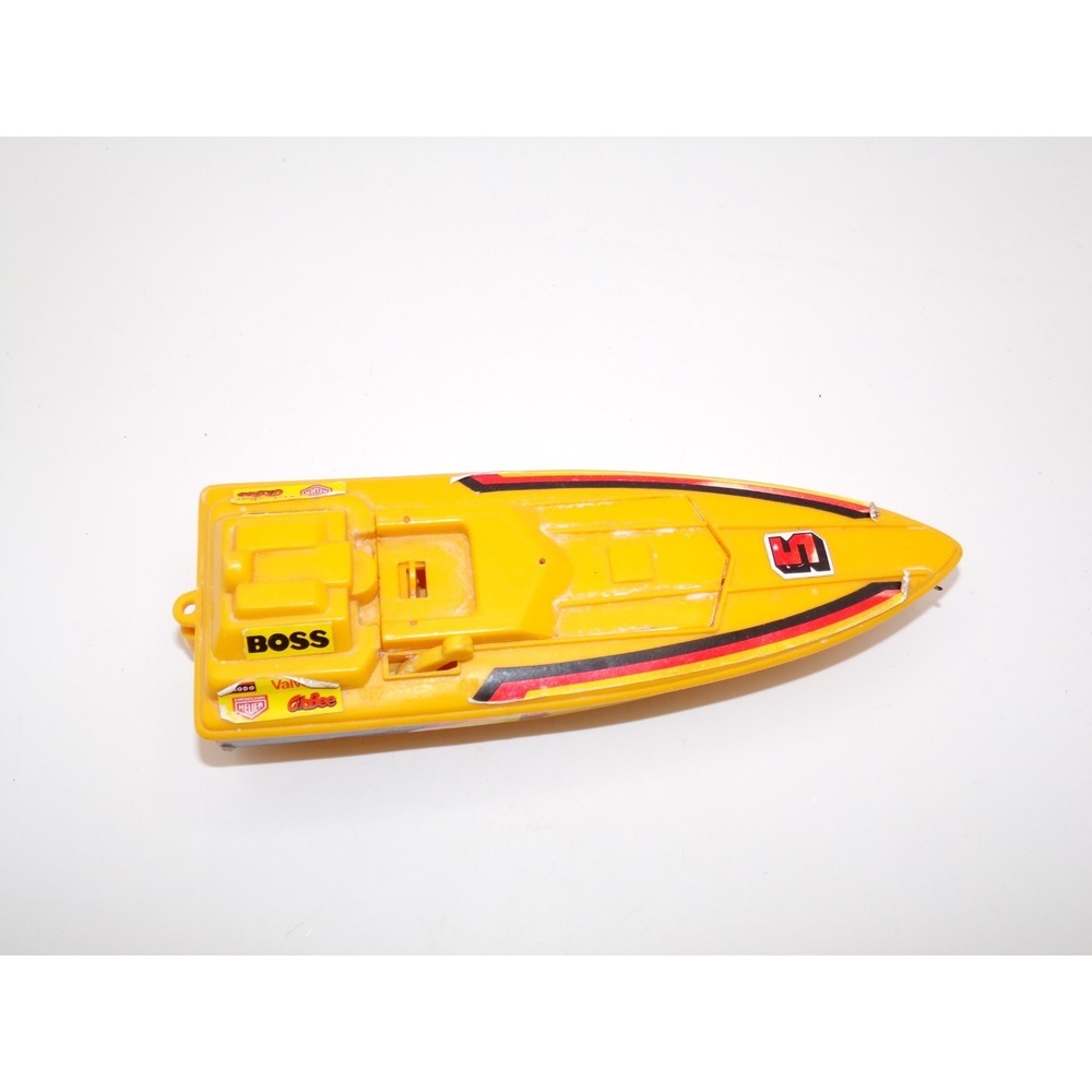 Vintage Toy - Remco BOSS 5 Speedboat Racing Yellow - 7 Inch 1984 - Picture 2 of 5